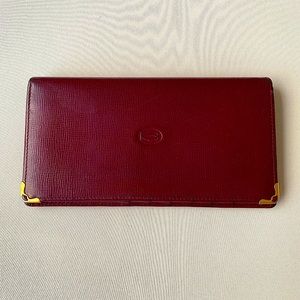 CARTIER Authentic Long Wallet-  Signature Burgundy